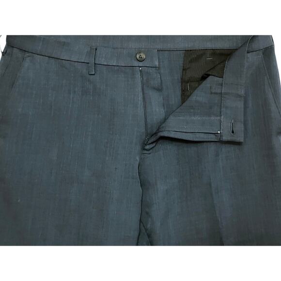Haggar H26 Men’s Blue Heather Straight Fit No-iron Performance Slacks Size 40x30 - Picture 5 of 9
